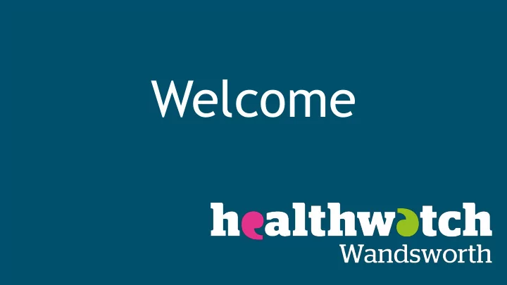 welcome health inequalities