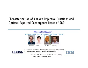 Characterization of Convex Objective Functions and  Optimal Expected Convergence Rates of SGD