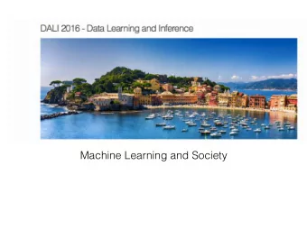 Machine Learning and Society  Why Autonomous Warfare is a Bad Idea  Noel Sharkey  University of