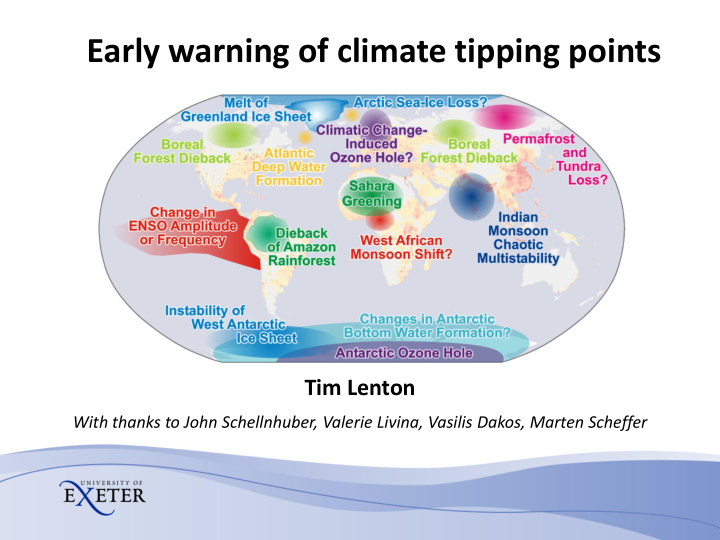 early warning of climate tipping points