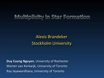 Alexis  Brandeker    Stockholm  University     Duy  Cuong  Nguyen ,