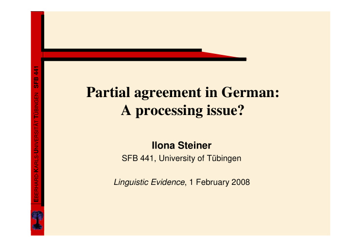 partial agreement in german a processing issue
