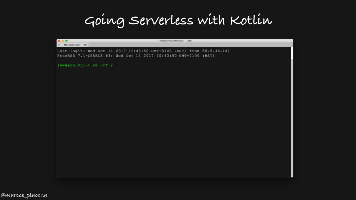 going serverless with kotlin