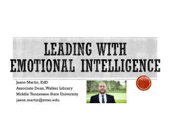 Jason Martin, EdD  Associate Dean, Walker Library  Middle Tennessee State University