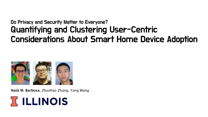 quantifying and clustering user centric considerations