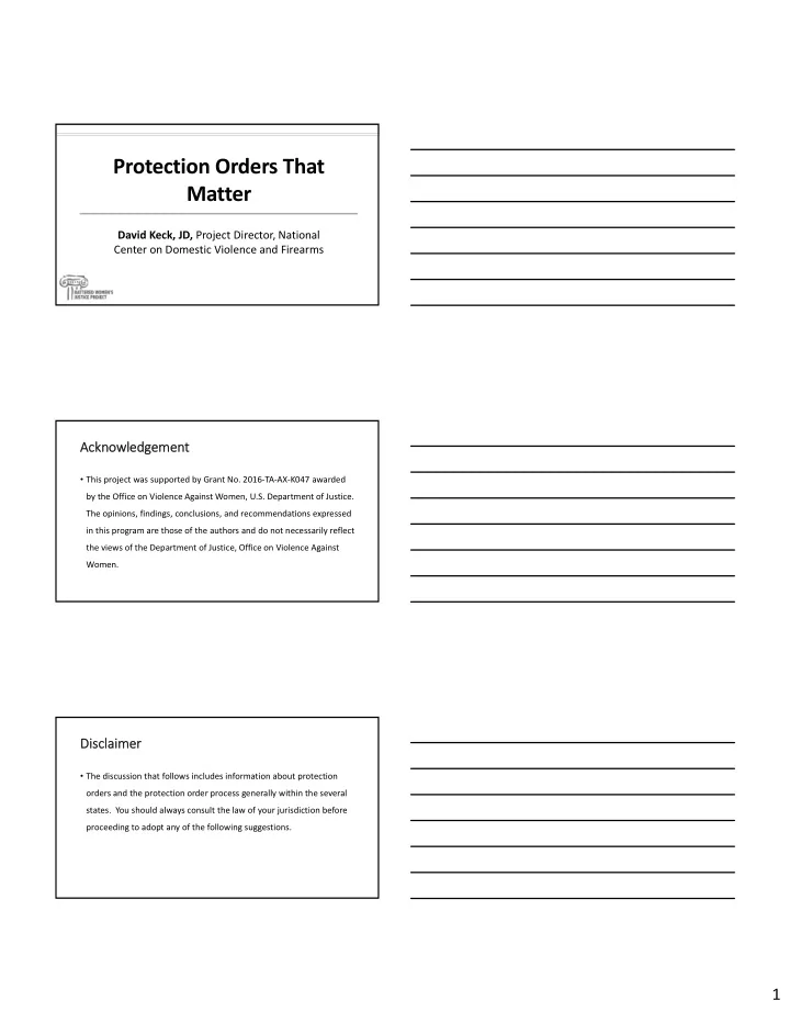 protection orders that matter