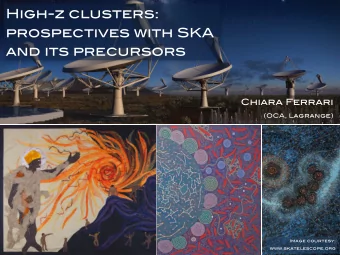 High-z clusters:  prospectives with SKA  and its precursors  Chiara Ferrari  (OCA, Lagrange)  Image
