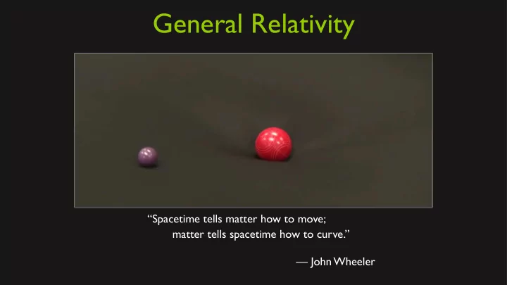 general relativity