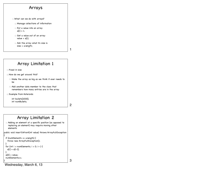 arrays