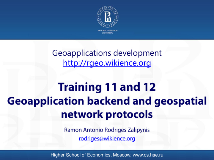 geoapplications development http rgeo wikience org