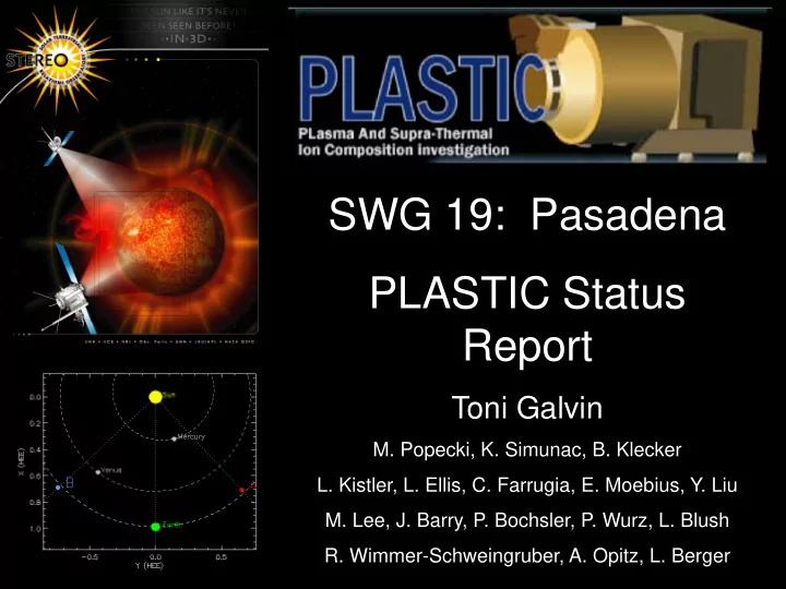 swg 19 pasadena plastic status report