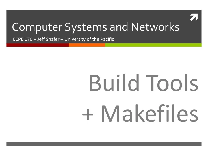build tools makefiles