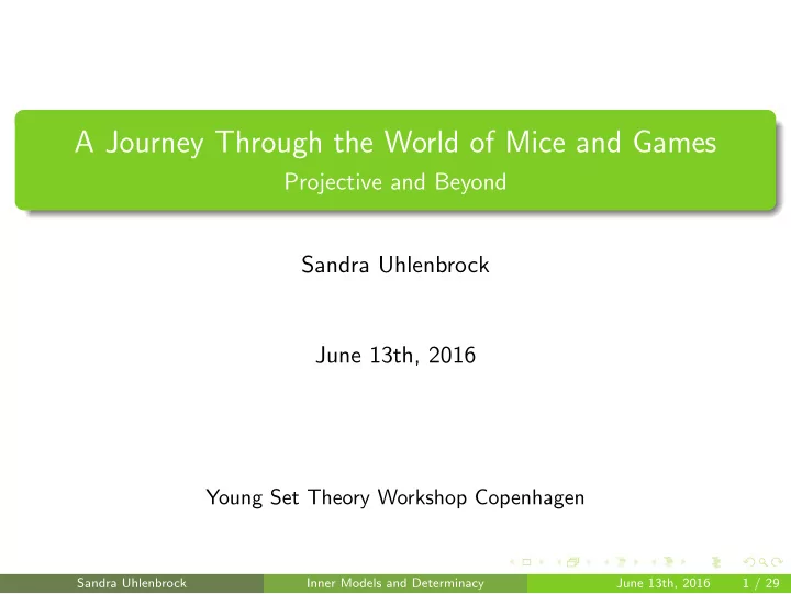 a journey through the world of mice and games