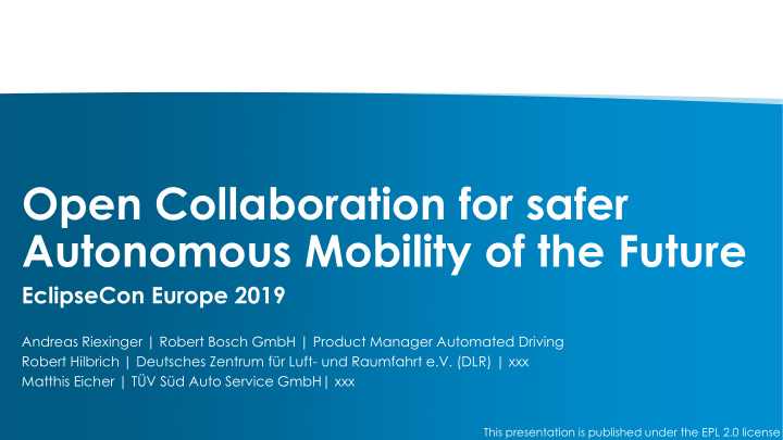 autonomous mobility of the future