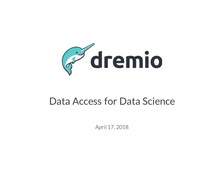 data access for data science