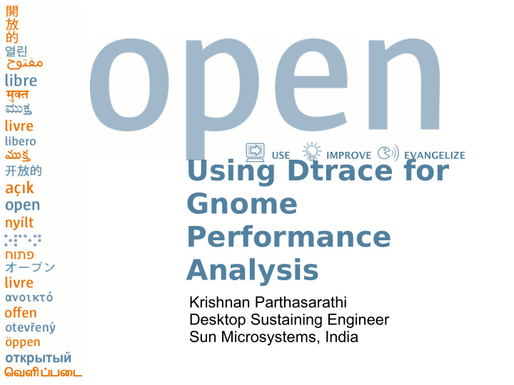 using dtrace for gnome performance analysis