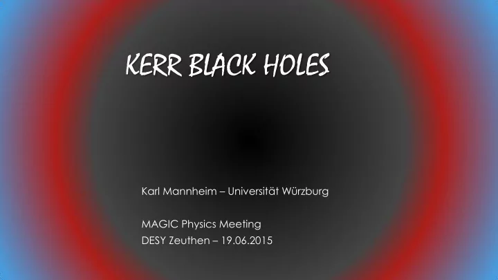 kerr black holes