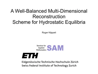 A Well-Balanced Multi-Dimensional  Reconstruction  Scheme for Hydrostatic Equilibria  Roger