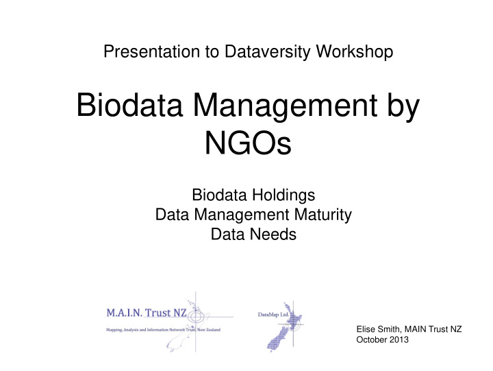 biodata management by ngos