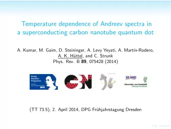 Temperature dependence of Andreev spectra in  a superconducting carbon nanotube quantum dot  A.