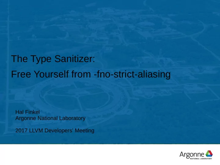 the type sanitizer free yourself from fno strict aliasing
