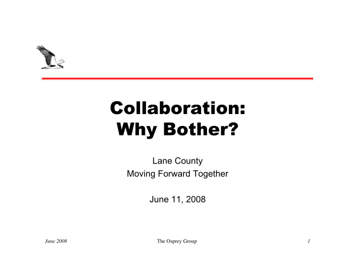 collaboration why bother