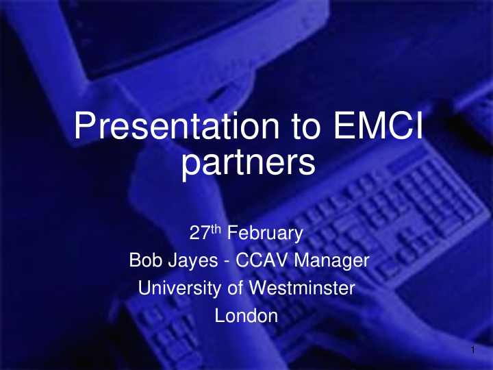 presentation to emci partners