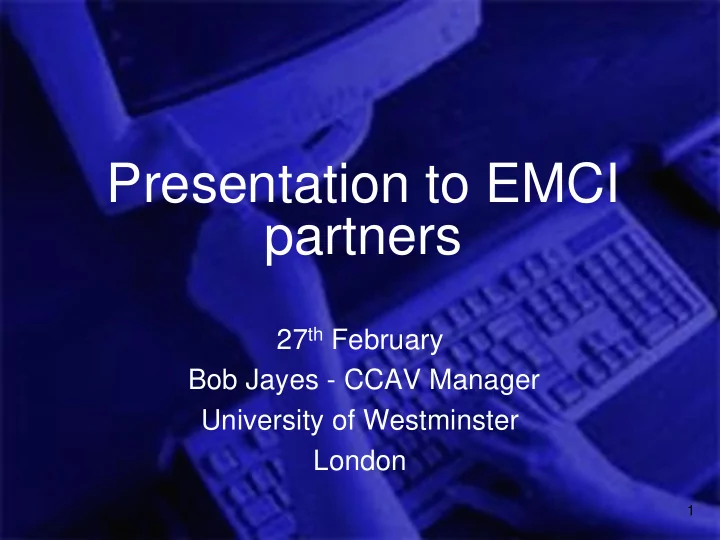 presentation to emci partners