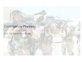 Contingency Planning  ISIS: The Battle for Ar-Raqqa  Mech  Airborne  82nd  101st  5th Flt.  The