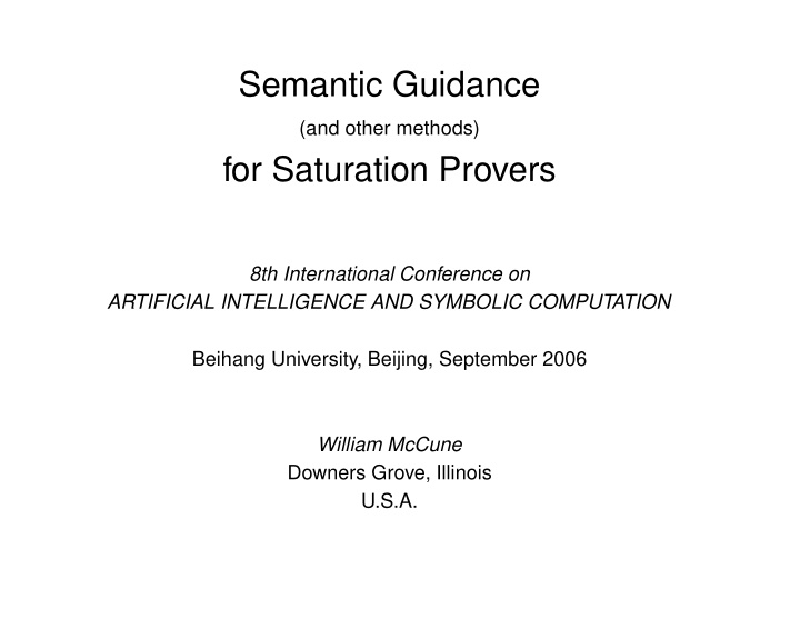 semantic guidance