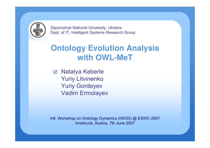 ontology evolution analysis with owl met