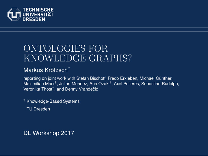 ontologies for knowledge graphs