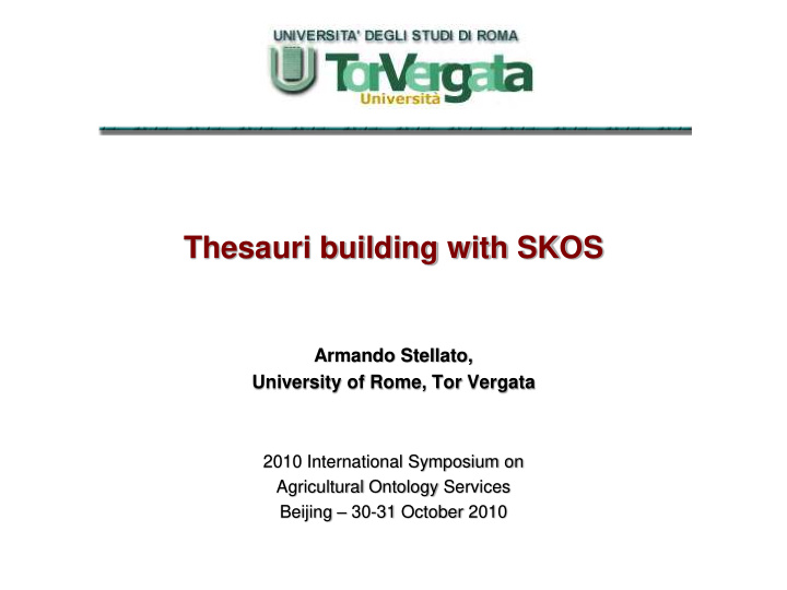 thesauri building with skos