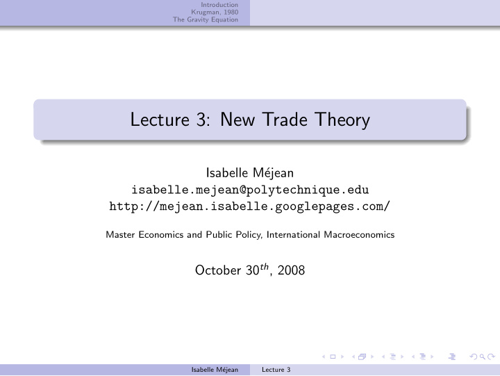 lecture 3 new trade theory