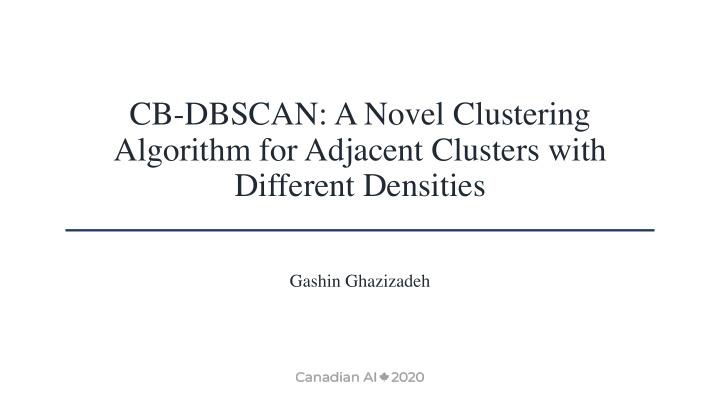 cb dbscan a novel clustering algorithm for adjacent
