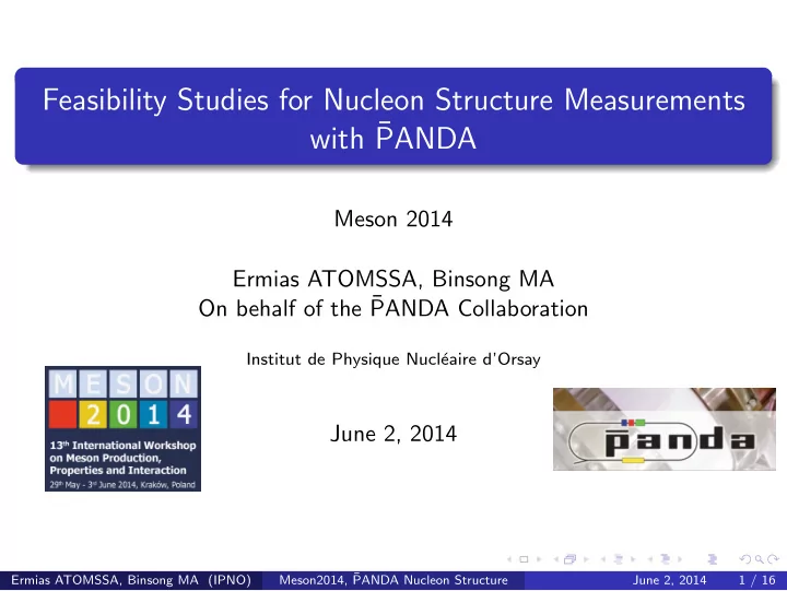 feasibility studies for nucleon structure measurements