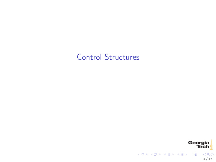 control structures