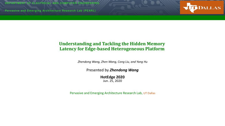 understanding and tackling the hidden memory