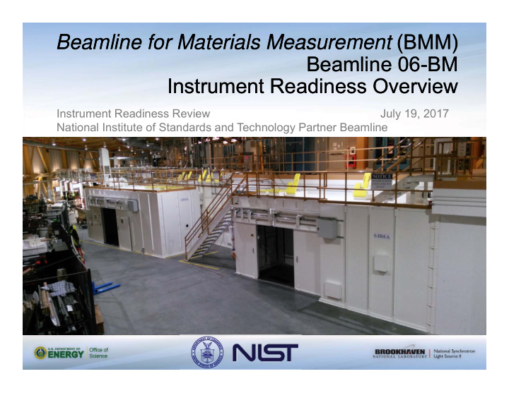 beamline for materials measurement bmm beamline for