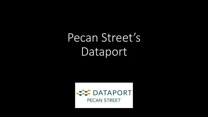pecan street s