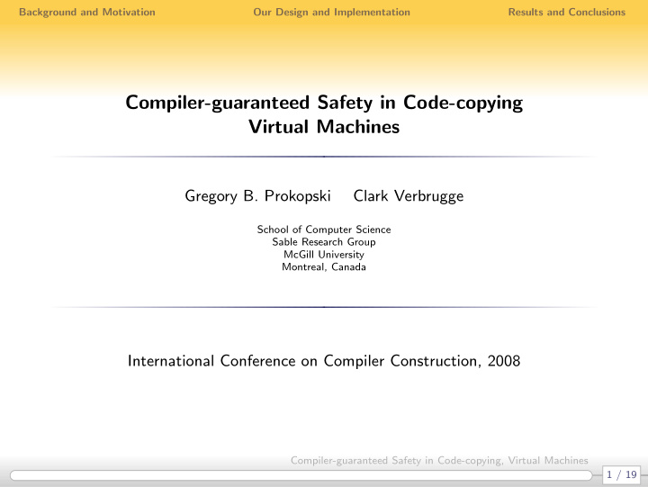 compiler guaranteed safety in code copying virtual