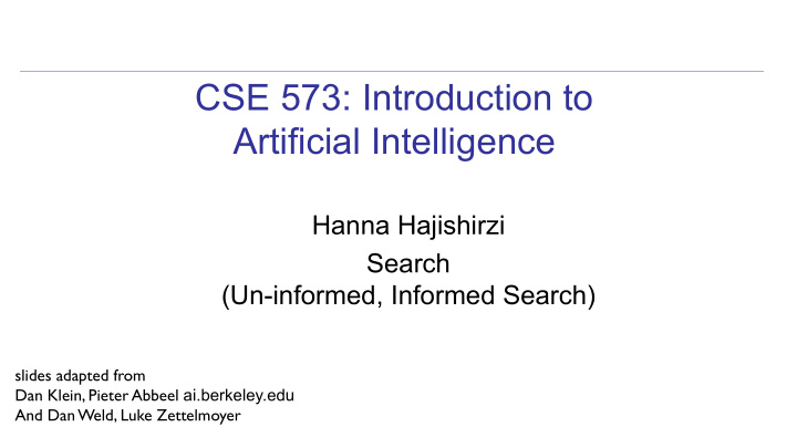 cse 573 introduction to artificial intelligence