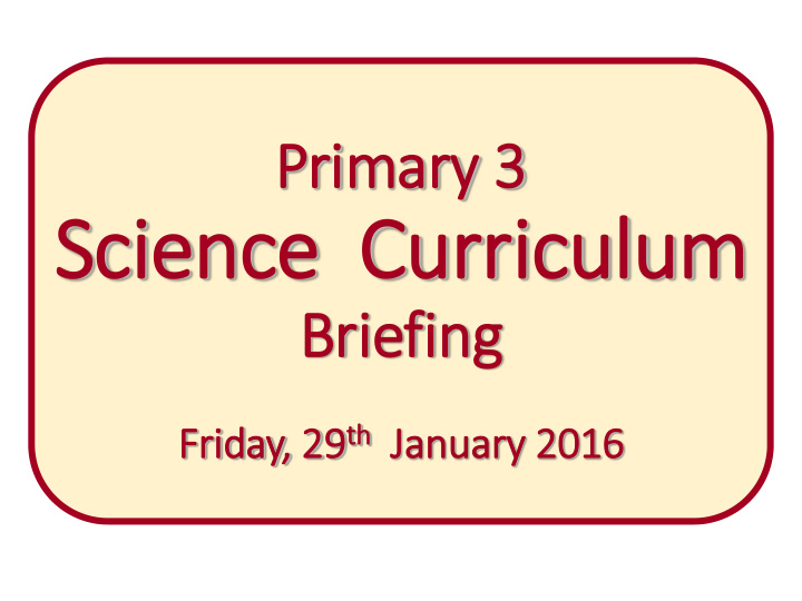 science c curriculum