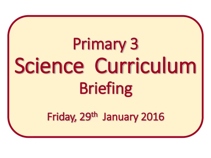 science c curriculum