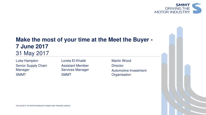 make the most of your time at the meet the buyer 7 june
