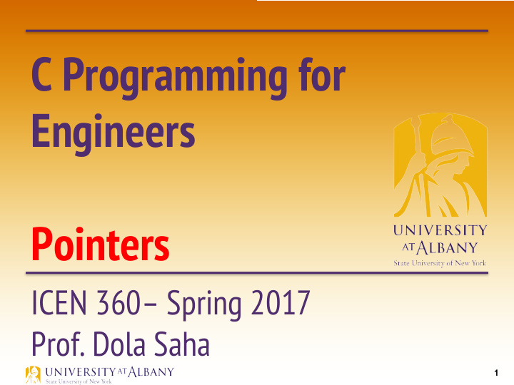c programming for engineers pointers