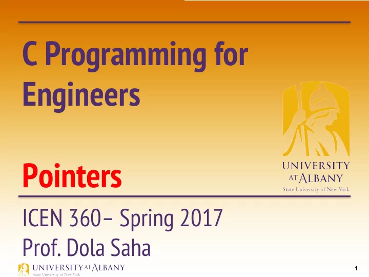 c programming for engineers pointers