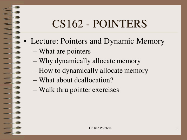 cs162 pointers