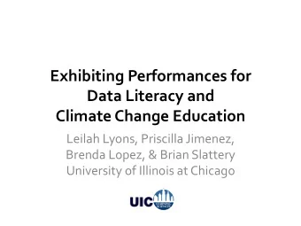 Exhibiting  Performances  for    Data  Literacy  and   Climate  Change
