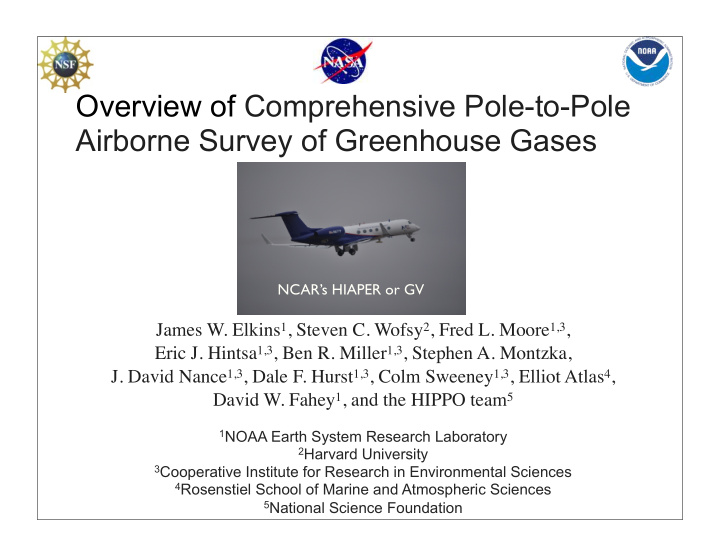 overview of comprehensive pole to pole airborne survey of